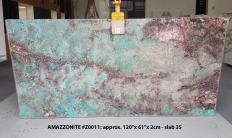 Fornitura lastre grezze lucide 2 cm in pietra semipreziosa naturale AMAZZONITE Z0011. Dettaglio immagine fotografie 