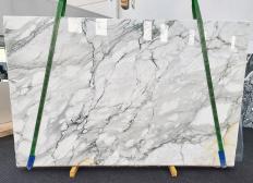 Fornitura lastre grezze lucide 0.8 cm in marmo naturale CALACATTA BORGHINI 1570. Dettaglio immagine fotografie 