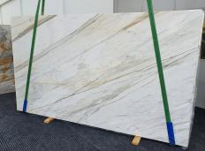 Fornitura lastre grezze lucide 2 cm in marmo naturale CALACATTA CREMO 1434. Dettaglio immagine fotografie 
