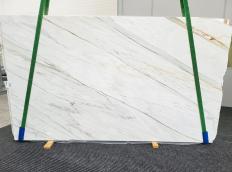 Fornitura lastre grezze levigate 2 cm in marmo naturale CALACATTA CREMO 1434. Dettaglio immagine fotografie 