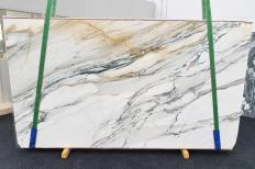 Fornitura lastre grezze 0.8 cm in marmo CALACATTA MAJESTIC 1413. Dettaglio immagine fotografie 