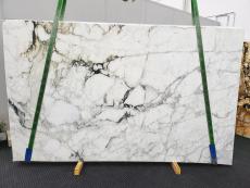 Fornitura lastre grezze levigate 2 cm in marmo naturale CALACATTA MONET 1767. Dettaglio immagine fotografie 