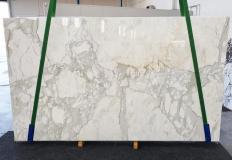 Fornitura lastre grezze lucide 3 cm in marmo naturale CALACATTA ORO 1274. Dettaglio immagine fotografie 