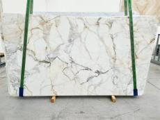 Fornitura lastre grezze lucide 2 cm in marmo naturale CALACATTA ORO 1746. Dettaglio immagine fotografie 