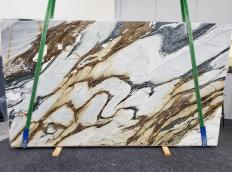 Fornitura lastre grezze lucide 3 cm in marmo naturale CALACATTA PICASSO 1709. Dettaglio immagine fotografie 