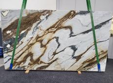Fornitura lastre grezze lucide 3 cm in marmo naturale CALACATTA PICASSO 1709. Dettaglio immagine fotografie 