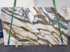 Fornitura lastre grezze lucide 2 cm in marmo naturale CALACATTA PICASSO 1709. Dettaglio immagine fotografie 