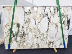 Fornitura lastre grezze lucide 2 cm in marmo naturale CALACATTA VAGLI ORO 1635. Dettaglio immagine fotografie 