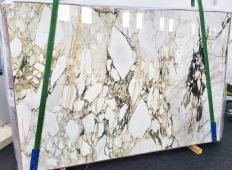 Fornitura lastre grezze lucide 2 cm in marmo naturale CALACATTA VAGLI ORO 1635. Dettaglio immagine fotografie 