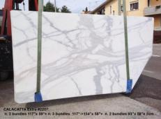 Fornitura lastre grezze 2 cm in marmo CALACATTA 2257. Dettaglio immagine fotografie 