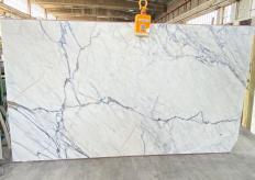 Fornitura lastre grezze lucide 2 cm in marmo naturale CALACATTA 3414. Dettaglio immagine fotografie 