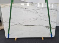 Fornitura lastre grezze lucide 2 cm in marmo naturale CALACATTA 1604. Dettaglio immagine fotografie 