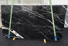 Fornitura lastre grezze lucide 3 cm in marmo naturale NERO MARQUINA 1492. Dettaglio immagine fotografie 