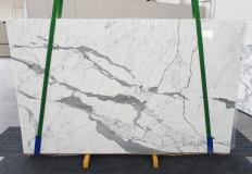 Fornitura lastre grezze lucide 2 cm in marmo naturale STATUARIO EXTRA 1249. Dettaglio immagine fotografie 