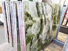 VERDE TIFONE Fornitura (Italia) di lastre grezze lucide in marmo naturale C022 , Slab #01 