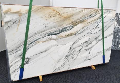 CALACATTA MAJESTIClastra grezza marmo italiano lucido Slab #38,  305 x 165 x 2 cm pietra naturale (venduta in Veneto, Italia) 