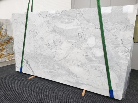 CALACATTA ARNIlastra grezza marmo italiano lucido Slab #19,  338 x 190 x 2 cm pietra naturale (venduta in Veneto, Italia) 