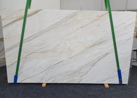 CALACATTA CREMOlastra grezza marmo italiano lucido Slab #16,  330 x 194 x 2 cm pietra naturale (disponibile in Veneto, Italia) 