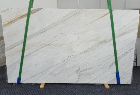CALACATTA CREMOlastra grezza marmo italiano lucido Slab #08,  330 x 194 x 2 cm pietra naturale (disponibile in Veneto, Italia) 