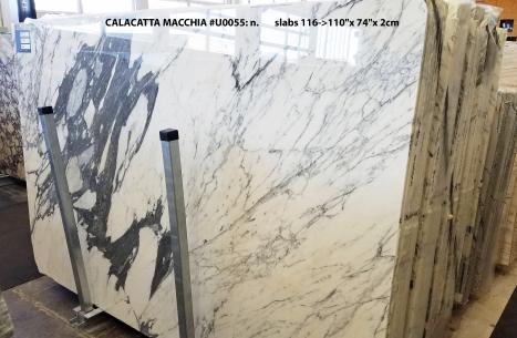 CALACATTA MACCHIA 17 lastre grezze marmo italiano lucido SL2CM,  285 x 187 x 2 cm pietra naturale (disponibili in Veneto, Italia) 