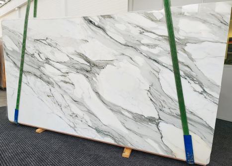 CALACATTA BORGHINIlastra grezza marmo italiano lucido Slab #33,  323 x 174 x 2 cm pietra naturale (disponibile in Veneto, Italia) 