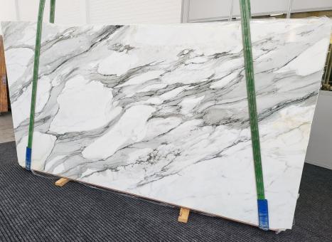 CALACATTA BORGHINIlastra grezza marmo italiano lucido Slab #40,  323 x 174 x 2 cm pietra naturale (disponibile in Veneto, Italia) 