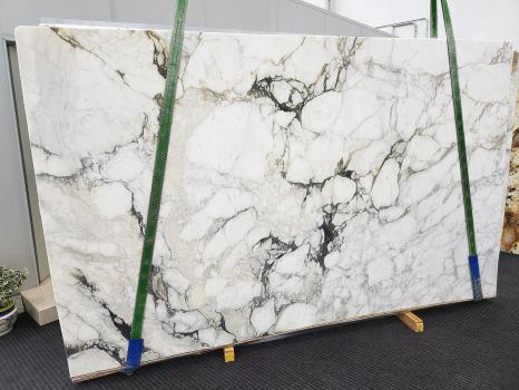 CALACATTA MONETlastra grezza marmo italiano levigato Slab #43,  320 x 194 x 2 cm pietra naturale (disponibile in Veneto, Italia) 