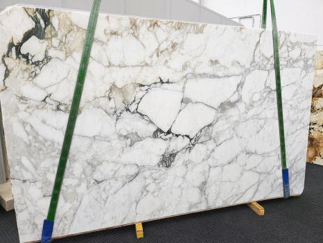 CALACATTA MONETlastra grezza marmo italiano levigato Slab #13,  320 x 194 x 3 cm pietra naturale (disponibile in Veneto, Italia) 